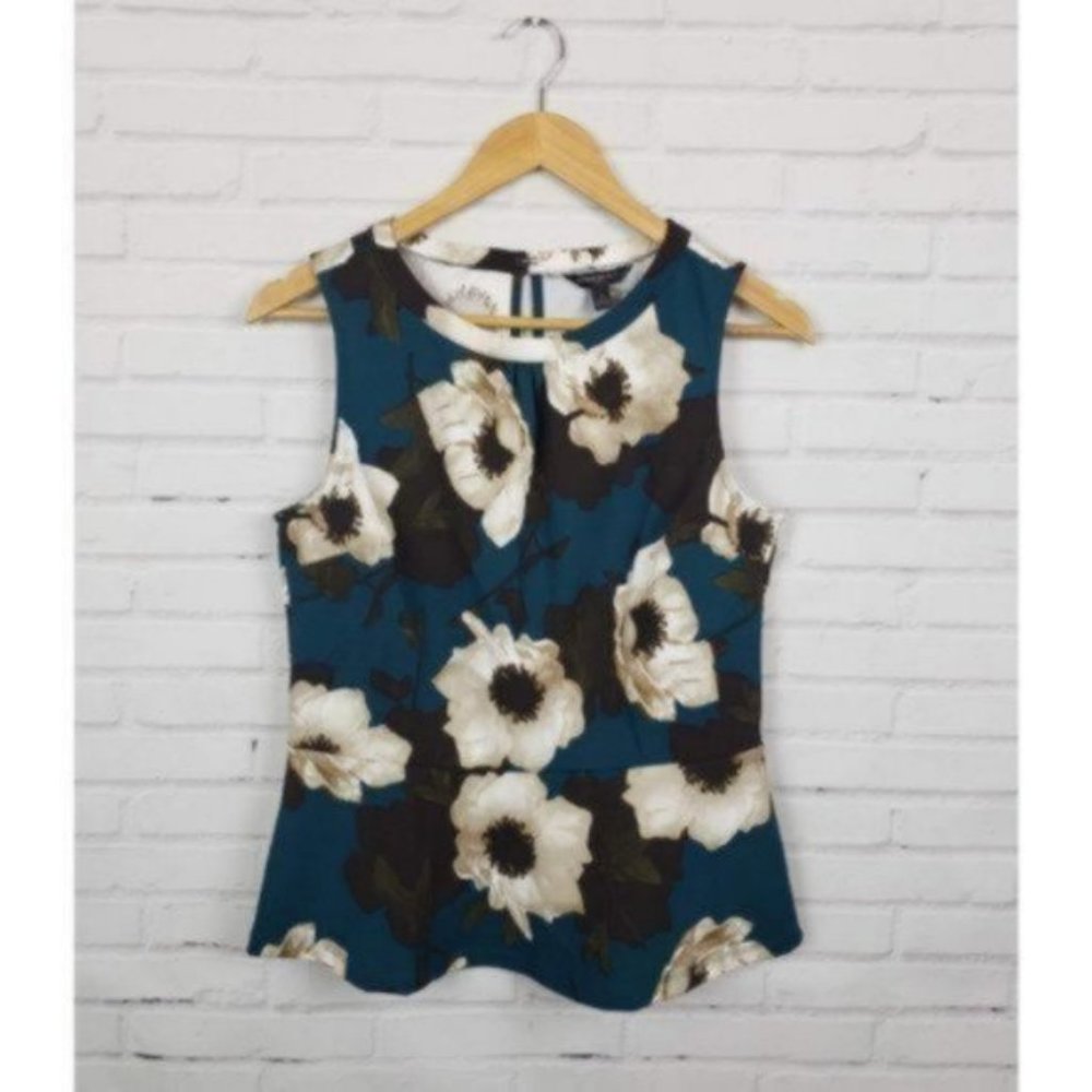 Banana Republic Factory Floral Peplum Top NWT